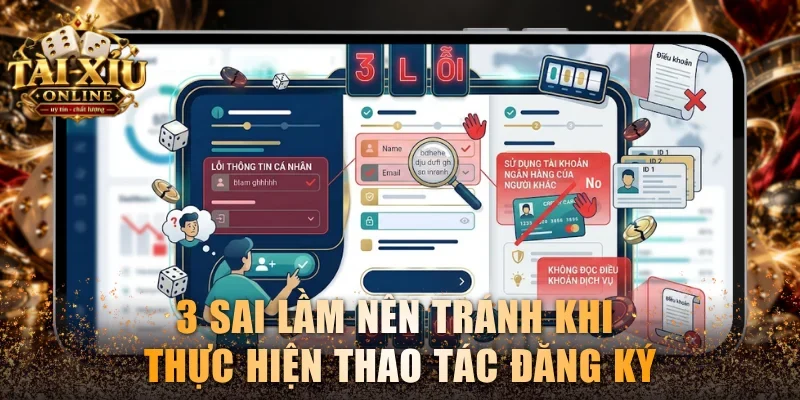 Đăng Ký Tài Xỉu Chi Tiết| Hướng Dẫn & Các Lưu Ý Liên Quan 4 3 sai lầm nên tránh khi thực hiện thao tác đăng ký